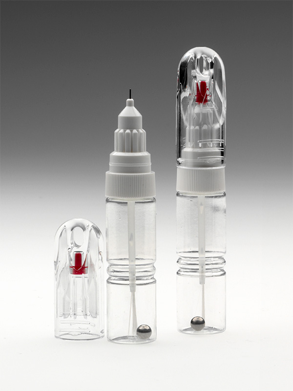 This innovative paint touch-up bottle combines the features of traditional brush-based bottles with a fine steel paint dispensing nib.
The needle-like nib allows paint to be applied accurately in the smallest quantities, avoiding overlap onto undamaged paint.

12ml bottles
Stainless steel mixing ball
Fine touch up paint brush integrated into lid
Fine steel applicator tube for accurate paint placement
Airtight lid for ultimate paint preservation




Product Code
Description


DB-20
12ml Touch up paint bottle


